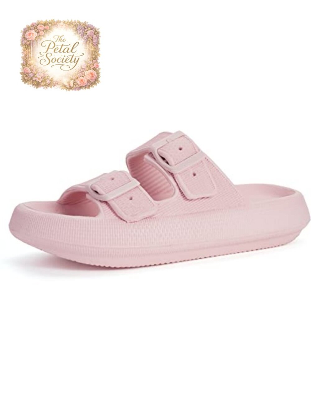 Unbranded Adjustable Double Buckle Slide Sandal Platform Pillow Slippers